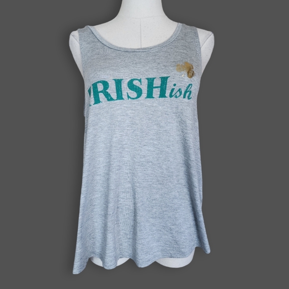 Grey Irish-ish Flowy Tank Top, Women's XS - Picture 1 of 9